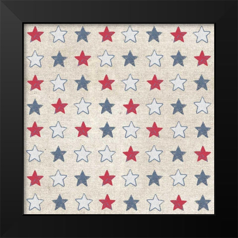 Patriotic Dark Pattern IIA Black Modern Wood Framed Art Print by Grove, Beth