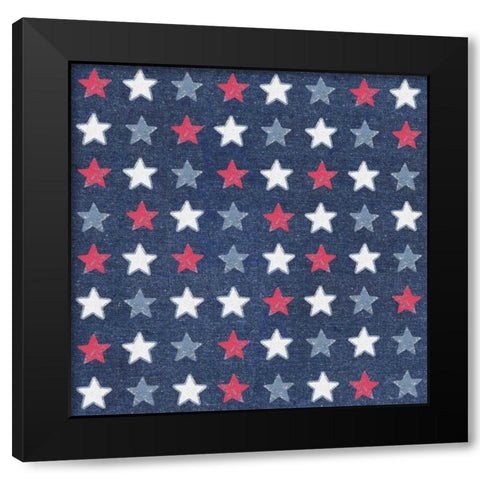 Patriotic Dark Pattern IIB Black Modern Wood Framed Art Print with Double Matting by Grove, Beth