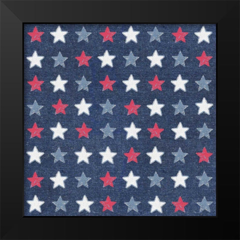 Patriotic Dark Pattern IIB Black Modern Wood Framed Art Print by Grove, Beth