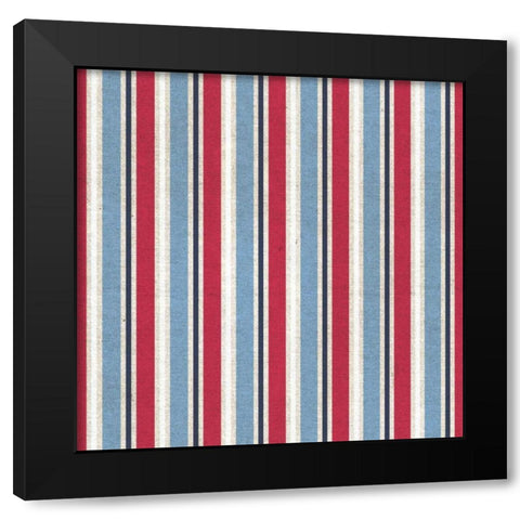 Patriotic Dark Pattern III Black Modern Wood Framed Art Print with Double Matting by Grove, Beth