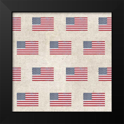 Patriotic Dark Pattern V Black Modern Wood Framed Art Print by Grove, Beth