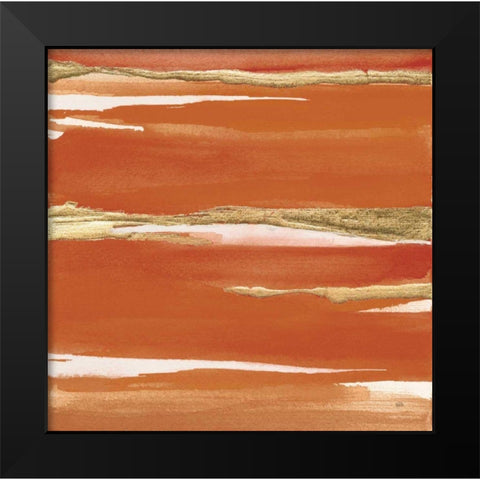 Gilded Mandarin I Burnt Orange Black Modern Wood Framed Art Print by Paschke, Chris