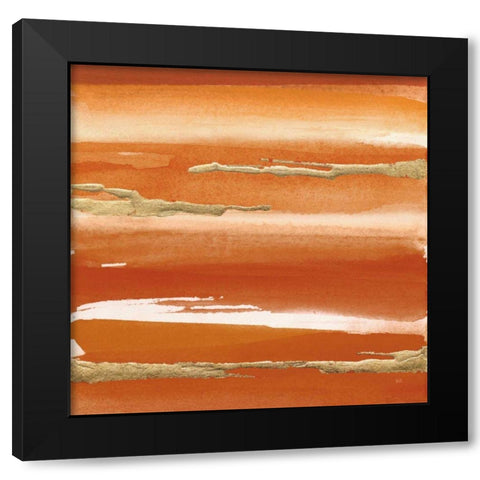 Gilded Mandarin III Burnt Orange Black Modern Wood Framed Art Print by Paschke, Chris