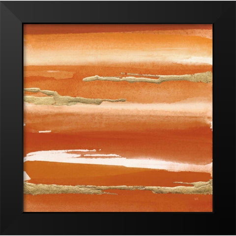 Gilded Mandarin III Burnt Orange Black Modern Wood Framed Art Print by Paschke, Chris