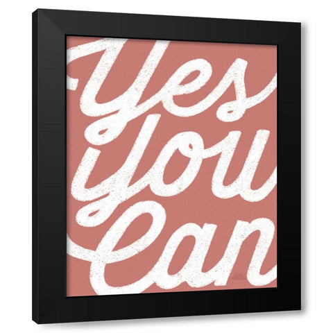 Positivity V Black Modern Wood Framed Art Print with Double Matting by Marshall, Laura