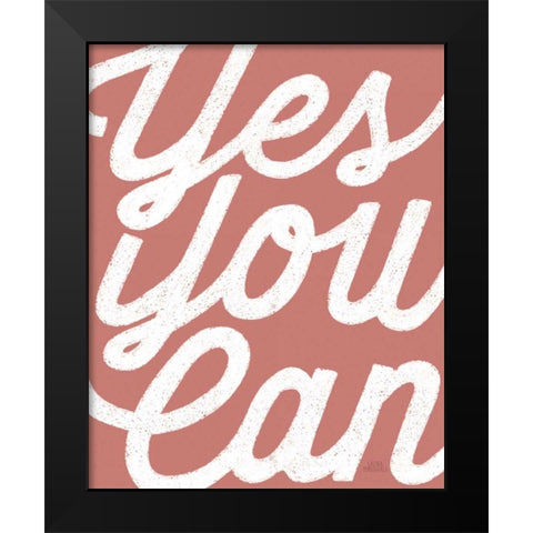 Positivity V Black Modern Wood Framed Art Print by Marshall, Laura