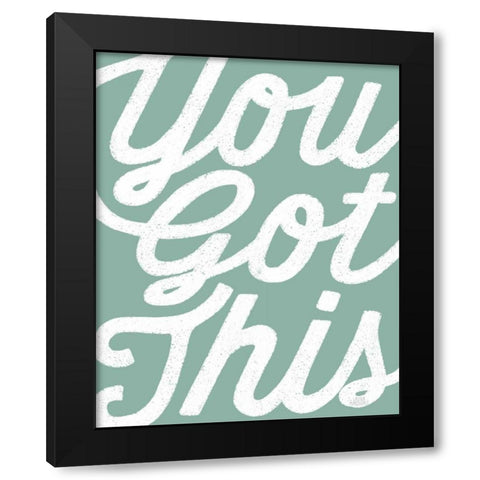 Positivity VII Black Modern Wood Framed Art Print with Double Matting by Marshall, Laura
