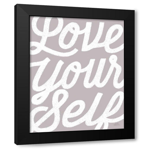 Positivity VIII Black Modern Wood Framed Art Print with Double Matting by Marshall, Laura