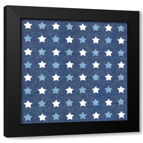 Stars and Stripes Dark Pattern III Black Modern Wood Framed Art Print with Double Matting by Grove, Beth