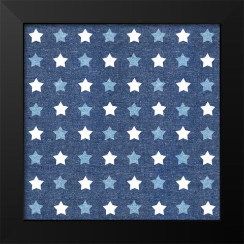 Stars and Stripes Dark Pattern III Black Modern Wood Framed Art Print by Grove, Beth