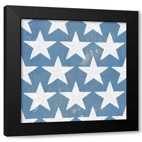 Stars and Stripes Dark Pattern V Black Modern Wood Framed Art Print with Double Matting by Grove, Beth