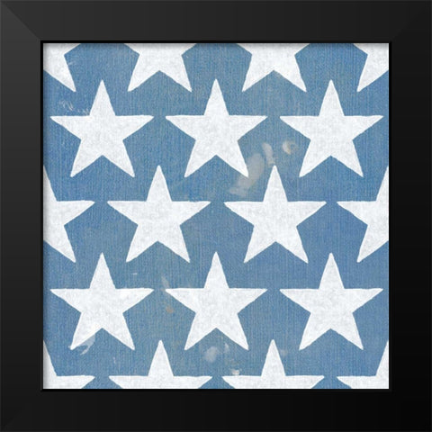 Stars and Stripes Dark Pattern V Black Modern Wood Framed Art Print by Grove, Beth