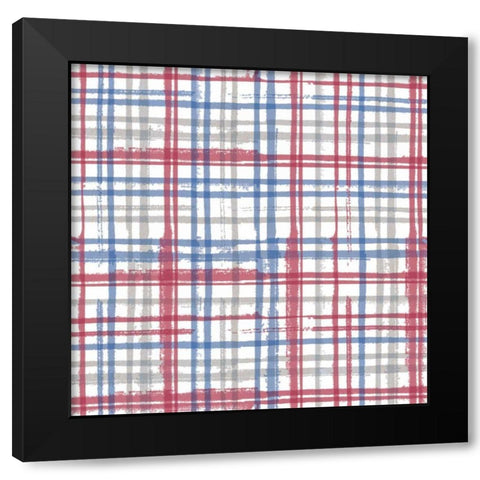 Stars and Stripes Dark Pattern VIII Black Modern Wood Framed Art Print with Double Matting by Grove, Beth