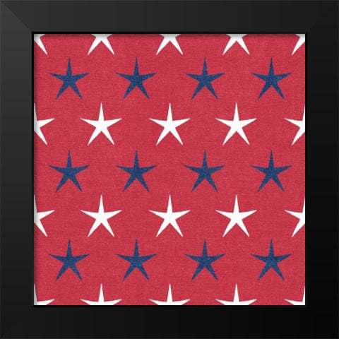 Stars and Stripes Dark Pattern IXA Black Modern Wood Framed Art Print by Grove, Beth