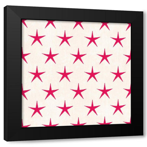 Stars and Stripes Dark Pattern IXB Black Modern Wood Framed Art Print with Double Matting by Grove, Beth