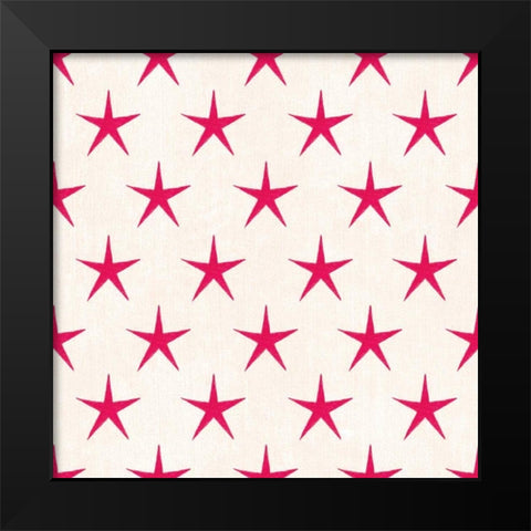 Stars and Stripes Dark Pattern IXB Black Modern Wood Framed Art Print by Grove, Beth