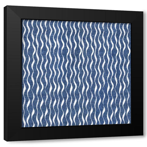 Stars and Stripes Dark Pattern XA Black Modern Wood Framed Art Print with Double Matting by Grove, Beth