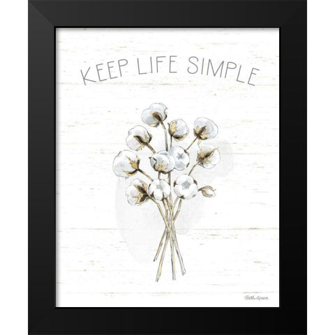 Farmhouse Cotton IV Black Modern Wood Framed Art Print by Grove, Beth