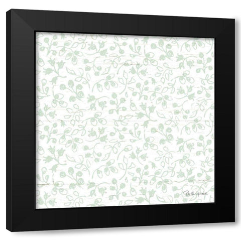 Farmhouse Cotton Pattern IID Black Modern Wood Framed Art Print with Double Matting by Grove, Beth