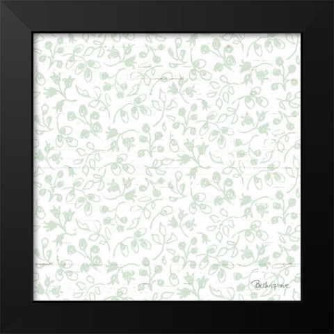 Farmhouse Cotton Pattern IID Black Modern Wood Framed Art Print by Grove, Beth