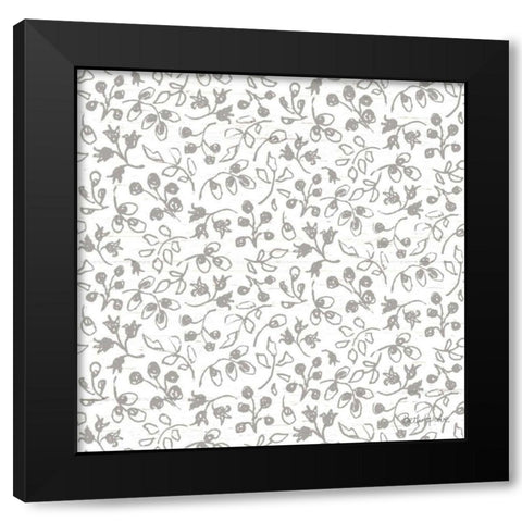 Farmhouse Cotton Pattern IIE Black Modern Wood Framed Art Print with Double Matting by Grove, Beth
