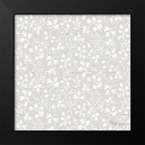 Farmhouse Cotton Pattern IIF Black Modern Wood Framed Art Print by Grove, Beth