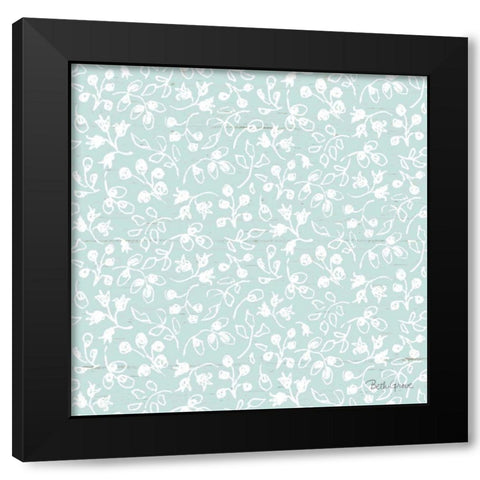 Farmhouse Cotton Pattern IIH Black Modern Wood Framed Art Print with Double Matting by Grove, Beth