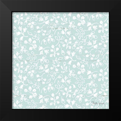 Farmhouse Cotton Pattern IIH Black Modern Wood Framed Art Print by Grove, Beth
