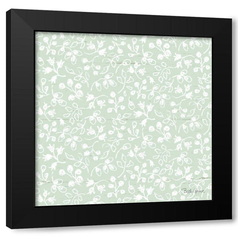 Farmhouse Cotton Pattern III Black Modern Wood Framed Art Print with Double Matting by Grove, Beth