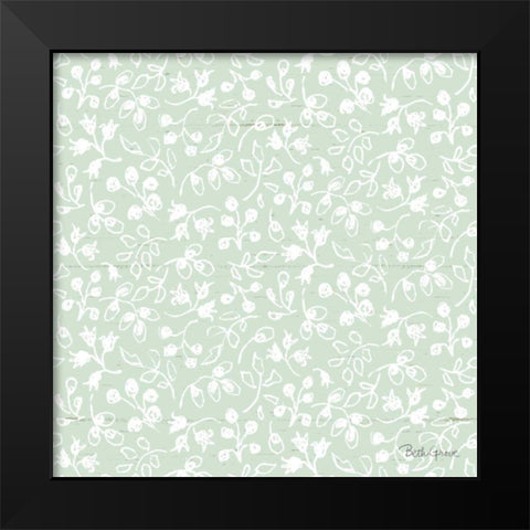 Farmhouse Cotton Pattern III Black Modern Wood Framed Art Print by Grove, Beth