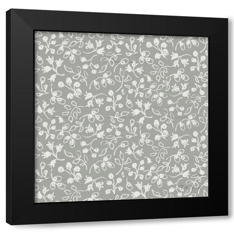 Farmhouse Cotton Pattern IIJ Black Modern Wood Framed Art Print with Double Matting by Grove, Beth