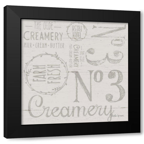 Farmhouse Cotton Pattern IVB Black Modern Wood Framed Art Print with Double Matting by Grove, Beth