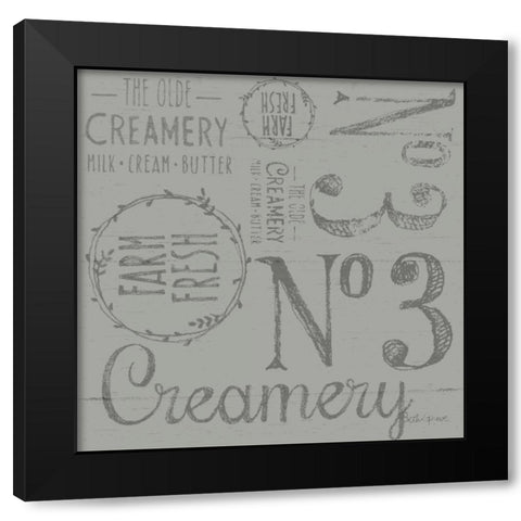 Farmhouse Cotton Pattern IVF Black Modern Wood Framed Art Print with Double Matting by Grove, Beth