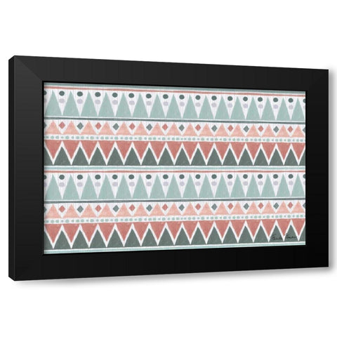 Ikat Pattern I Black Modern Wood Framed Art Print with Double Matting by Zaman, Farida