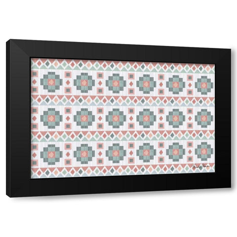 Ikat Pattern II Black Modern Wood Framed Art Print with Double Matting by Zaman, Farida