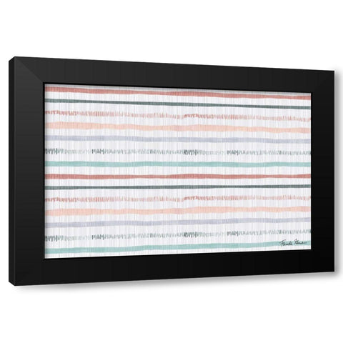 Ikat Pattern III Black Modern Wood Framed Art Print with Double Matting by Zaman, Farida