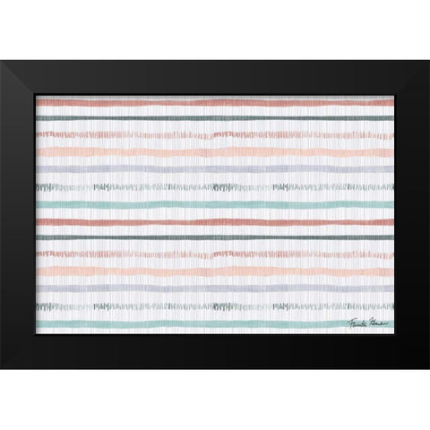 Ikat Pattern III Black Modern Wood Framed Art Print by Zaman, Farida