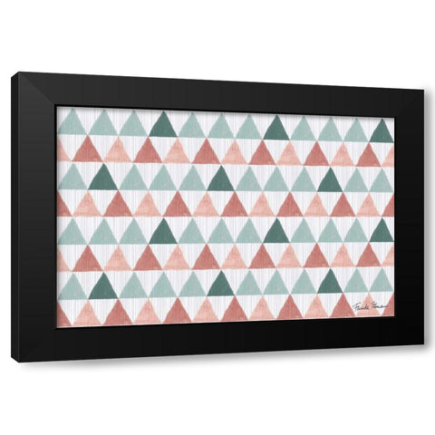 Ikat Pattern IV Black Modern Wood Framed Art Print with Double Matting by Zaman, Farida