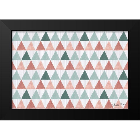 Ikat Pattern IV Black Modern Wood Framed Art Print by Zaman, Farida