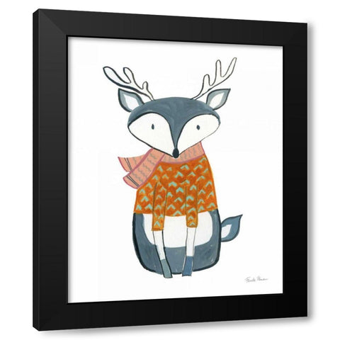 Neighborhood Pals VIII Black Modern Wood Framed Art Print with Double Matting by Zaman, Farida