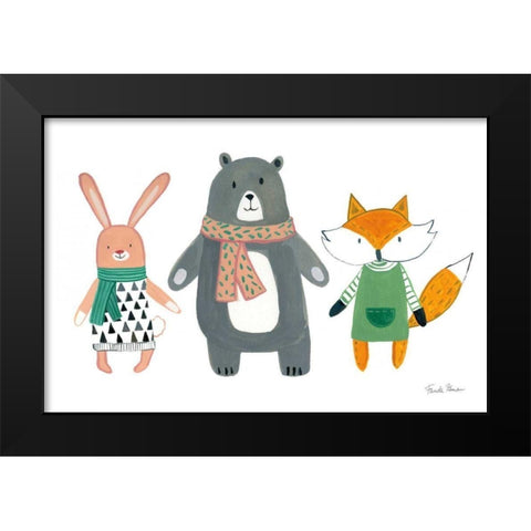 Neighborhood Pals XII Black Modern Wood Framed Art Print by Zaman, Farida