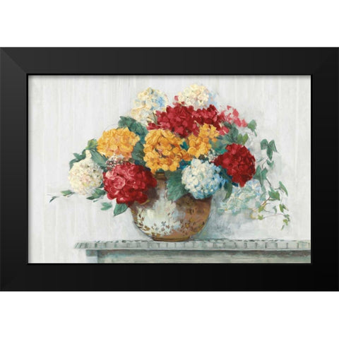 Fall Hydrangea Cottage Crop Black Modern Wood Framed Art Print by Rowan, Carol