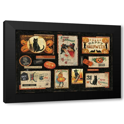 Halloween Nostalgia I Black Modern Wood Framed Art Print by Pertiet, Katie