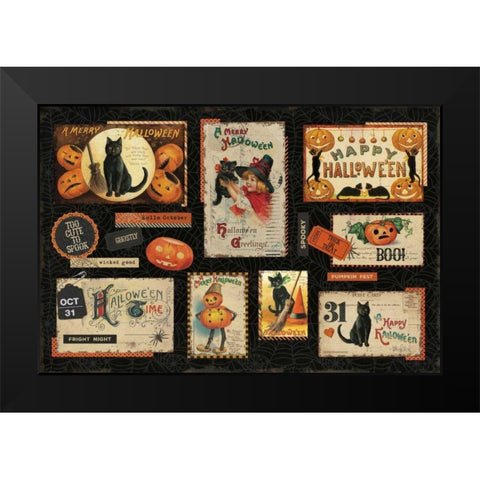 Halloween Nostalgia I Black Modern Wood Framed Art Print by Pertiet, Katie