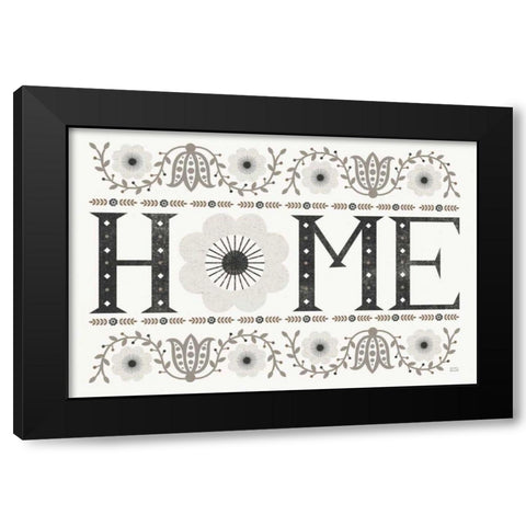 Folk Lodge Home v2 Neutral Black Modern Wood Framed Art Print with Double Matting by Mullan, Michael