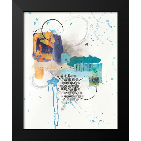 Abstract Skyline I Indigo Black Modern Wood Framed Art Print by Prahl, Courtney