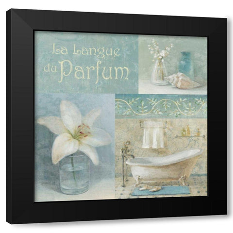 Parfum I Black Modern Wood Framed Art Print with Double Matting by Nai, Danhui