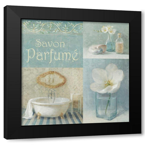 Parfum II Black Modern Wood Framed Art Print with Double Matting by Nai, Danhui