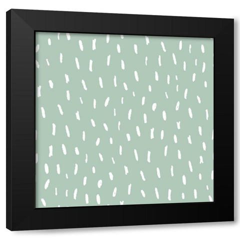Neighborhood Pals Pattern IIIB Black Modern Wood Framed Art Print with Double Matting by Zaman, Farida