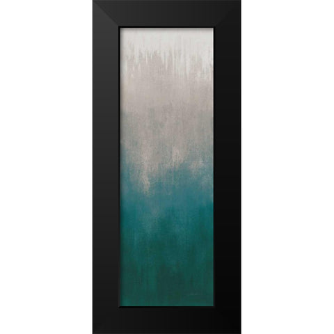 Silver Wave I Green Gray Black Modern Wood Framed Art Print by Vassileva, Silvia